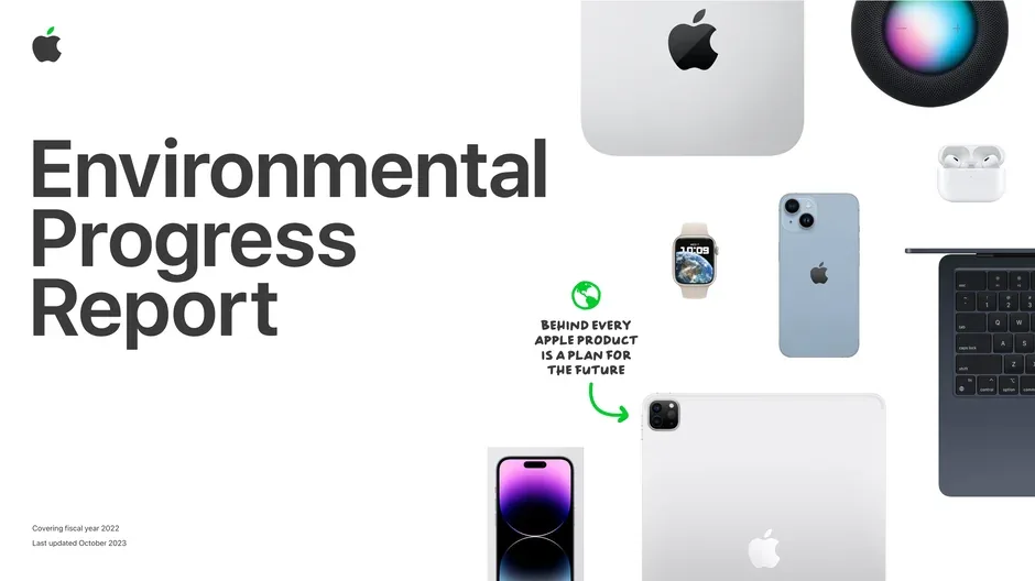 Apple Environmental Progress Report 2023 design reference